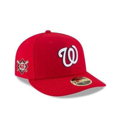 Red Washington Nationals Hat - New Era MLB Jackie Robinson Day Low Profile 59FIFTY Fitted Caps USA0524376